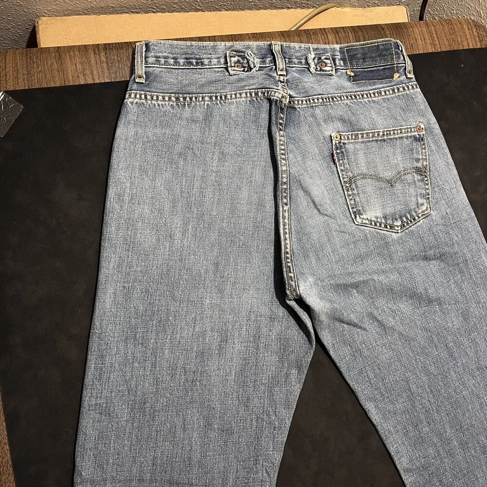 Levi's 501 Jeans Buckle Back One Pocket Vintage LVC Denim 1990s 1920s 31x32